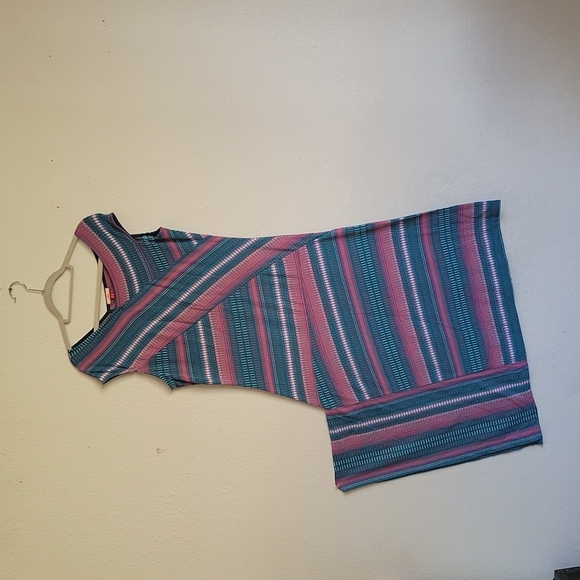 Joe brown maxi dress sleevesles v-neck size UK 16 colors pink purple green - Picture 3 of 16